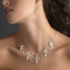 Bridal Wedding Necklace Earring Set 71682 Silver Clear
