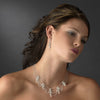Bridal Wedding Necklace Earring Set 71682 Silver Clear