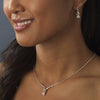 Dainty Pearl & Rhinestone Bridal Wedding Jewelry Set NE 71886 (Silver or Gold)