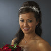 Dainty Pearl & Rhinestone Bridal Wedding Jewelry Set NE 71886 (Silver or Gold)