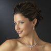 Silver Clear Rhinestone Bridal Wedding Jewelry Set 72023