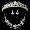 Pearl and Crystal Jewelry & Bridal Wedding Tiara Set NE 7607 HP 7007