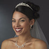 Pearl and Crystal Jewelry & Bridal Wedding Tiara Set NE 7607 HP 7007