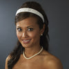 Bridal Wedding Necklace Earring Set NE 781 Silver White
