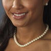 Bridal Wedding Necklace Earring Set NE 781 Gold Ivory