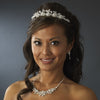 Elegant Silver Pearl Bridal Wedding Jewelry Set NE 8001