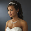 Elegant Silver Pearl Bridal Wedding Jewelry Set NE 8001