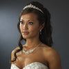 Elegant Silver Pearl Bridal Wedding Jewelry Set NE 8001