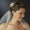 Gorgeous Light Gold Flower Bridal Wedding Hair Comb w/ Clear Rhinestones & Swarovski Crystals 9995
