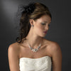 Stunning Silver Black Bridal Wedding Jewelry Set NE 8100