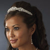 Silver and White Pearl Bridal Wedding Headband 8240