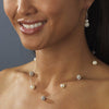 Bridal Wedding Necklace Earring Set 8213 Silver Ivory