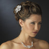 Silver Clear Austrian & Rhinestone Bridal Wedding Jewelry Set 8214
