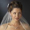 Silver Clear Rhinestone Floral Vine Necklace & Chandelier Earrings Bridal Wedding Jewelry Set 8215