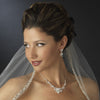 Silver Clear Austrian Crystal & Rhinestone Bridal Wedding Jewelry Set 8217
