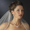 Silver Clear Austrian Crystal & Rhinestone Bridal Wedding Jewelry Set 8217