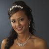 Silver Pearl Bridal Wedding Jewelry Set NE 8234