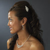 Dazzling Silver Clear Rhinestone & Freshwater Pearl Bridal Wedding Hair Comb 8247