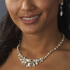Gold Pearl Bridal Wedding Jewelry Set NE 8234