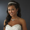 Silver Clear Swarovski Bridal Wedding Jewelry Set NE 8237