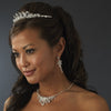 Silver Clear Swarovski Bridal Wedding Jewelry Set NE 8237