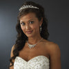 Silver Clear Swarovski Bridal Wedding Jewelry Set NE 8237