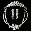 Pearl & Crystal Bridal Wedding Jewelry Set & Tiara Set 8238