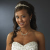 Gold & Ivory Pearl Floral Bridal Wedding Tiara HP 8452