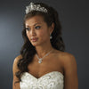Rose Gold Clear Rhinestone Drop Bridal Wedding Jewelry Set 8265