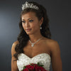 Silver Round Rhinestone Bridal Wedding Jewelry Set 8265