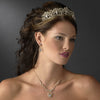 * Majestic Gold Clear Crystal Bridal Wedding Tiara Headpiece 9829
