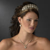 Gold Clear Round Rhinestone Bridal Wedding Jewelry Set 8265