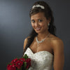 * Charming Floral Silver Clear Swarovski Crystal & Rhinestone Bridal Wedding Hair Comb 8257
