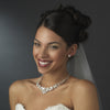 Silver Crystal Bridal Wedding Jewelry Set NE 8313