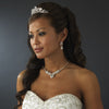 Silver Crystal Bridal Wedding Jewelry Set NE 8314