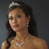 Silver Crystal Bridal Wedding Jewelry Set NE 8314