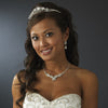 Silver Crystal Bridal Wedding Jewelry Set NE 8314