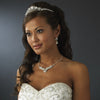 Silver Crystal Bridal Wedding Jewelry Set NE 8314