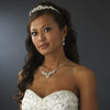 Silver Crystal Bridal Wedding Jewelry Set NE 8314