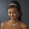 Beautiful Silver Crystal Bridal Wedding Jewelry Set NE 8322