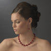Bridal Wedding Necklace 8355 Red