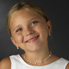 Children's Gold Ivory Pearl & AB Crystal Bead Bridal Wedding Jewelry Set 8444
