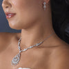 Chandelier Dangle Bridal Wedding Jewelry Set NE 932