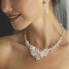 Silver Clear Rhinestone & Crystal Bridal Wedding Jewelry Set 9707
