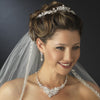 * Silver Clear Crystal & Rhinestone Bridal Wedding Tiara Headpiece 8430