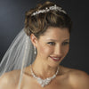 * Silver Clear Crystal & Rhinestone Bridal Wedding Tiara Headpiece 8430