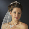 * Silver Clear Crystal & Rhinestone Bridal Wedding Tiara Headpiece 8430