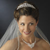 * Gold Clear Crystal & Rhinestone Bridal Wedding Tiara Headpiece 8439