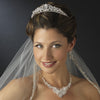 * Gold Clear Crystal & Rhinestone Bridal Wedding Tiara Headpiece 8439