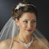 Triple Flower Accented Crystal Bridal Wedding Headband 910